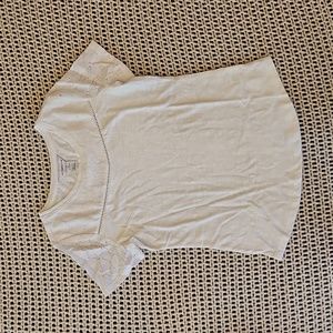 Liz Claiborne SS Lace Yoke Tee